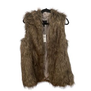 Banana Republic Faux Fur Vest Medium NWT
